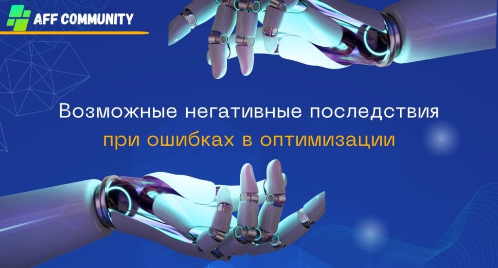Негативные последствия при ошибках в оптимизации