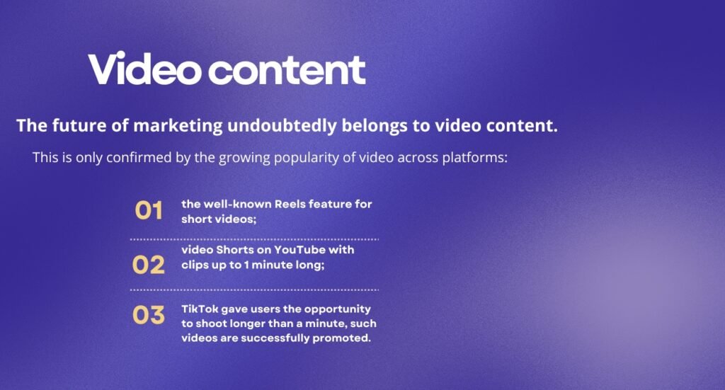Video content