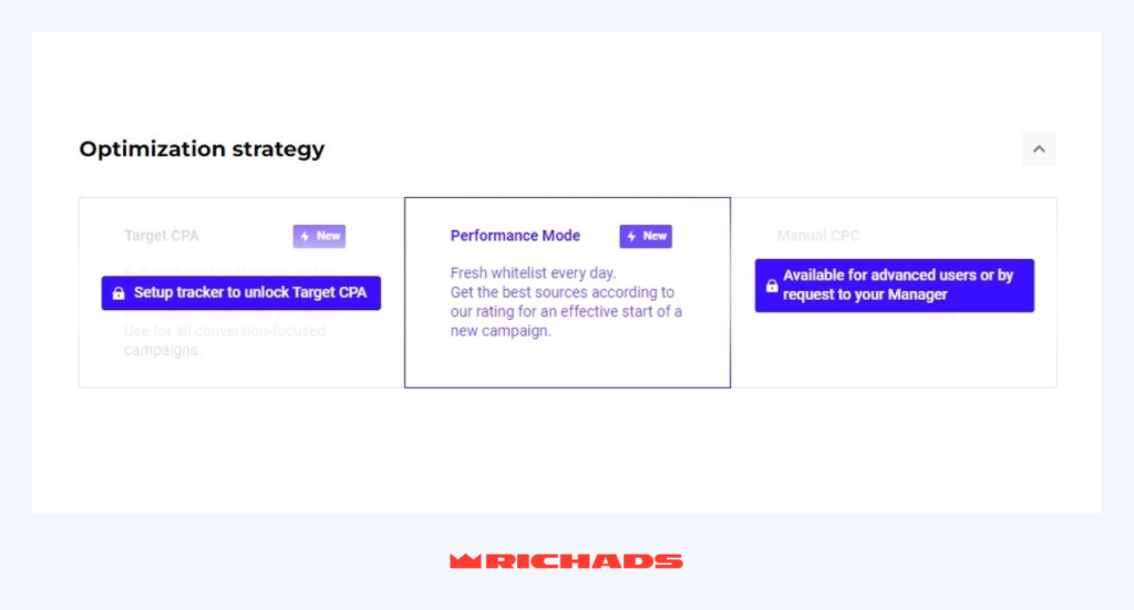 Optimization strategy