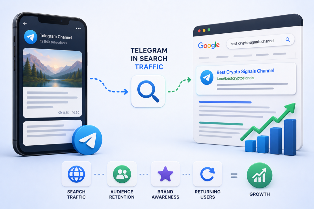 Telegram in search traffic