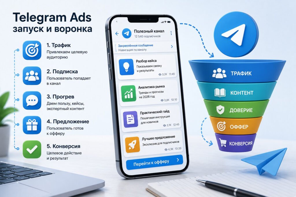 Воронка в Telegram ads