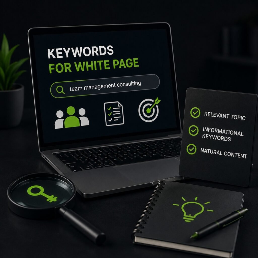 Relevant keywords for white page