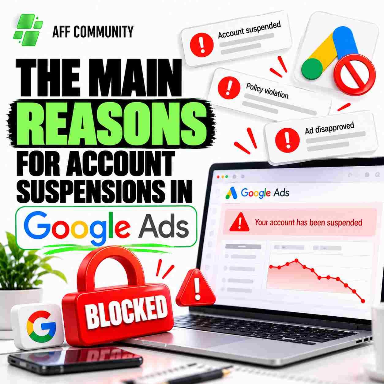The Main Reasons for Account Suspensions in Google Ads img
