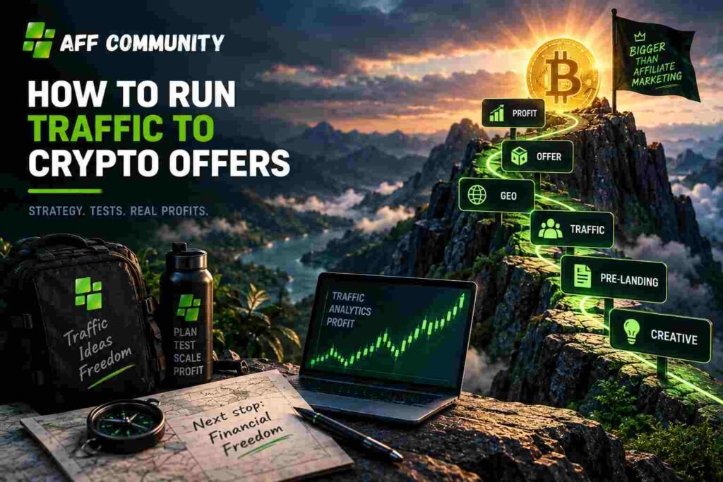 Run traffic to crypto offers