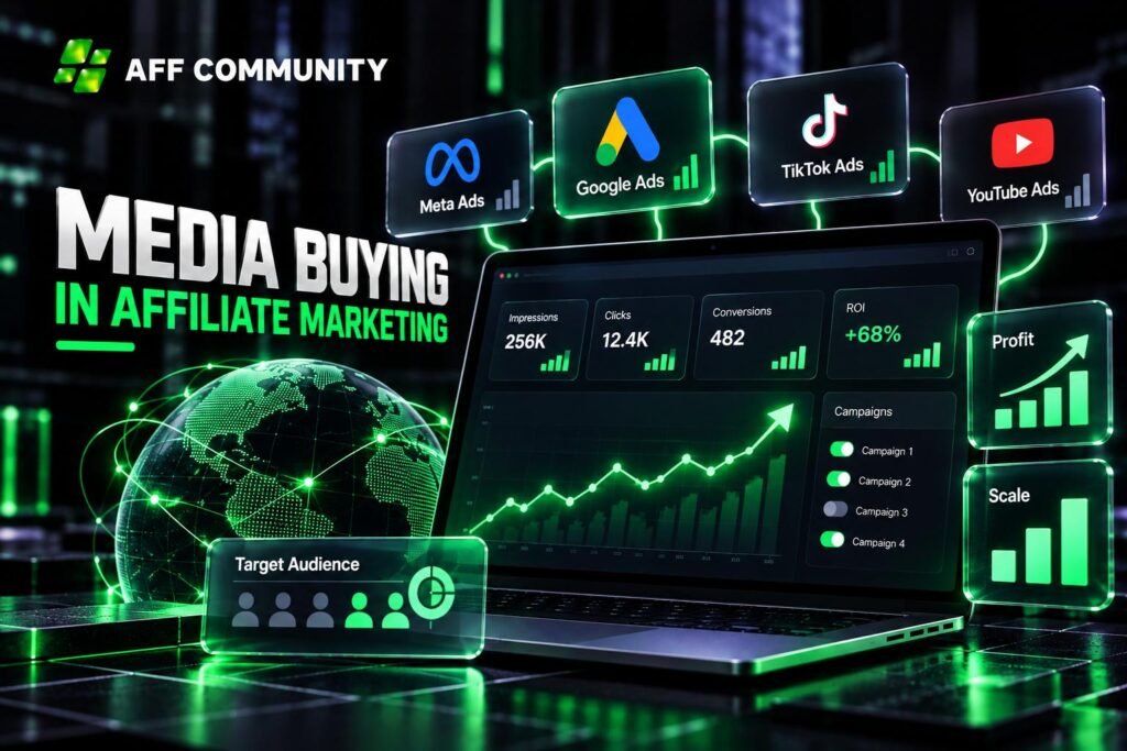 Media buying in affiliate marketing